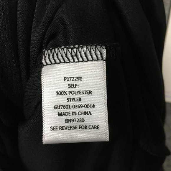 Almost Famous Dress S Long Sleeve Black Chiffon Belted A Line V Neck Casual - Picture 13 of 16